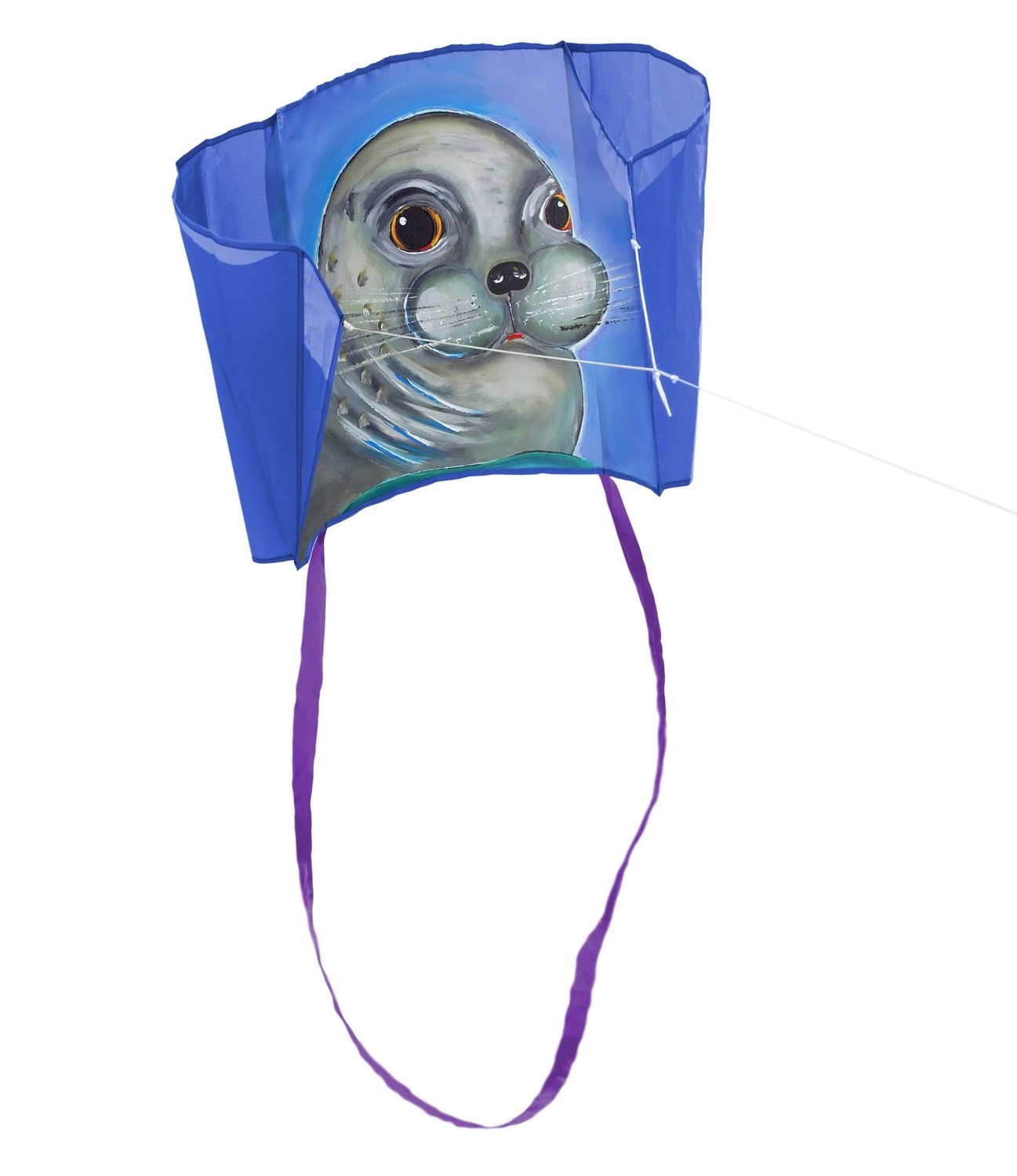 Elliot Einleiner-Drachen/Kinderdrachen (Pocket-Kite/1-Leiner) rtf (flugfertig) Rita Robbe 76 cm x 50 cm grau/blau